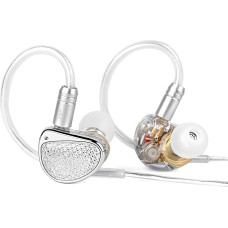 KINBOOFI TFZ STA-K In-Ear Monitor, HiFi Stereo, laidinės ausinės, hibridiniai dvigubi garsiakalbiai, IEM ausinės, krištolo skaidrumo garsas, IEM ausinės su 2 kontaktų nuimamu kabeliu muzikantams (be mikrofono)