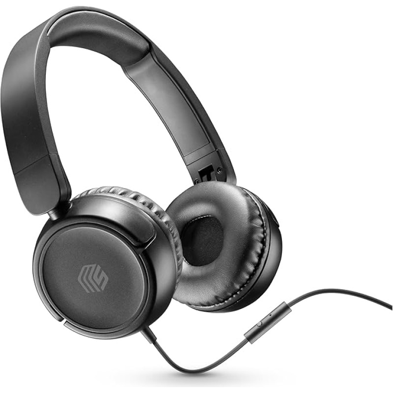 Muzikos garsas - Spalva - Laidinės ausinės su USB-C jungtimi - Ypač minkšti ausų kaušeliai - Pasukama ir sulankstoma konstrukcija - Mikrofonas - Juoda