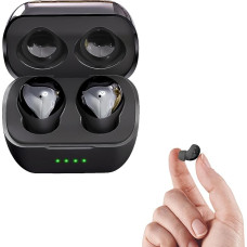 Wireless Bluetooth Earbuds for Small Ears, ENC Noise Cancellation, Soft Small Earphones, Lightweight, Small Hidden Earbuds for Men and Women, Sleeping, Work, Sports, Commuting