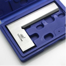 Vierkantlineal aus Edelstahl, 90 °, rechtwinkliges Messwerkzeug, Grad 1, Feinmechanikwinkel mit 0,02-0,05 mm Toleranz für Layoutarbeiten, Silber, 125 x 80 mm (100 x 63 mm)