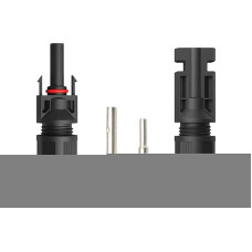 NAUC Saulės kolektoriaus saulės kolektoriaus ilgintuvas - Saulės kolektoriaus kištukas 1500 V Saulės kolektoriaus kabelis - fotovoltinis kištukas - kabelis įkrovimo valdikliui 4 mm² / 6 mm² - TÜV, ilgis: 1 x kištukų pora, ausinės