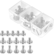 NEEWER 15-Piece 1/4 Inch Screw Set with Storage Containers, 3 Sizes, Stainless Steel, 1/4 Inch 20 Slot, Tripod Screw, Quick Release Assembly, Replacement Screw, Designed for Longer UA026