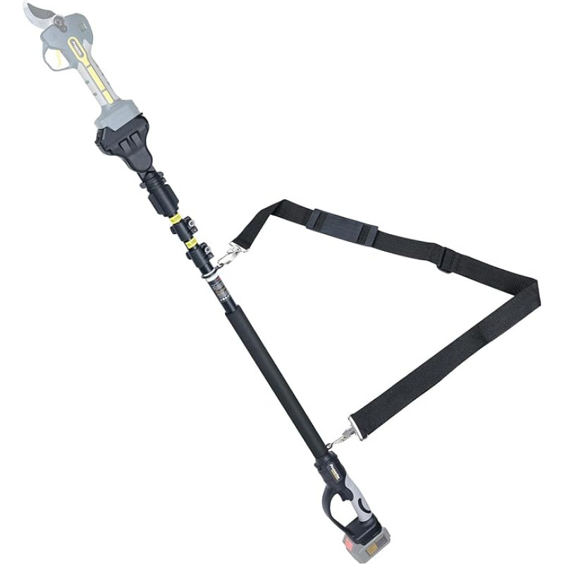 Išplėtimo stiebas akumuliatorinėms elektrinėms genėjimo žirklėms, aliuminio teleskopinis stiebas su 3 mazgų reguliavimu, 4,2-8,2 pėdų ilgio pratęsimas, skirtas profesionalioms akumuliatorinėms žirklėms