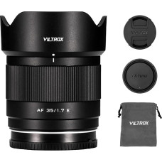 VILTROX 35mm f/1.7 E-Mount Objektiv, 35mm F1.7 Große Blende APS-C STM Autofokus Prime Objektiv Kompatibilus su Sony E-Mount kameromis A6700 A6600 A6500 A6400 ZV-E10 A7C A7RII A7SII A7II A7RIII A9