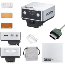 GODOX IT20C Camera Flash, IT20C TTL Mini Flashes, 700 Flashes, Recycle Time of Only 1.5 Seconds, Compatible with Canon EOS R RP R5 R6 R7 R5 Mark II R6 Mark II 90D 750D M50 M3 (Silver)