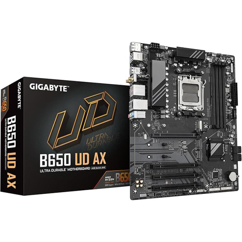 GIGABYTE B650 UD AX pagrindinė plokštė - palaiko 