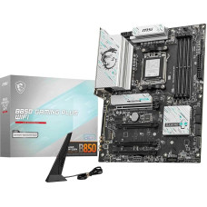 MSI B850 Gaming Plus WiFi pagrindinė plokštė, ATX - palaiko AMD Ryzen 9000/8000/7000 procesorius, AM5 - DDR5 Memory Boost 8200+ MT/s (OC), PCIe 5.0 x16 ir 4.0 x16, M.2 Gen5, Wi-Fi 7, 5G LAN