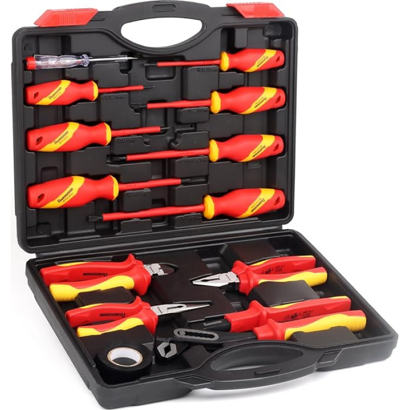 FOURROBBER VDE atsuktuvas ir replės Izoliuotas elektrinis izoliuotas 1000V su įtampos testeriu Magnetinis elektriko Phillips dantytas atsuktuvas