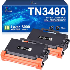 7Magic TN3480 TN3430 Brother HL-L5100DN Toner MFC-L5750DW TN-3480 TN-3430 TN-3430 3480 TN suderinamas su MFC-L5700DW HL-L5200DW (2 juodi), X-Large