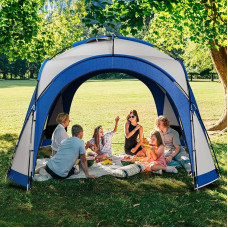 YITAHOME Event Dome Gazebo Party Tent 3.5 x 3.5 x 2.3 m Waterproof Camping Gazebo Tents Garden Tent Marquee Garden Gazebo with 4 Insect Protection Side Walls, Blue