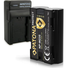 PATONA 12/24V įkroviklis su apsauginiu NP-W235 akumuliatoriumi 2600mAh Karščiui atsparus korpusas, atsparus liepsnai Suderinamas su 