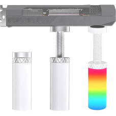 YOUNLEN vaizdo plokštės laikiklis GPU ARGB teleskopinis strypas aliuminio lydinio šviesos efektas baltas (49mm-82mm)