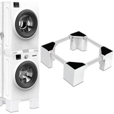 NIUXX universalus skalbyklės pagrindas: Reguliuojamo pločio 46-69 cm skalbyklės pagrindas, 16,1 cm aukščio baldų pagrindas vonios kambariui / skalbyklai