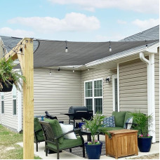 Sunny Guard Awning, Rectangular Sun Protection, Breathable HDPE UV Protection For Balcony, Patio, Garden, 2x4, charcoal
