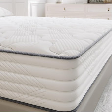 TXO Mattress 140 x 200 cm, Height 25 cm, Pocket Spring Mattress Hardness H3, 7-Zone Spring Mattress with High-Quality Foam for Back Support, Oeko-Tex Certified