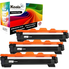 Koala TN1050 toneris, suderinamas su Brother TN1050 TN-1050 kombinuotuoju toneriu, skirtu HL-1110 HL-1212W DCP-1612W MFC-1910W HL-1210W DCP-1512 MFC-1810 DCP-1510 HL-1112 (3 vnt.)