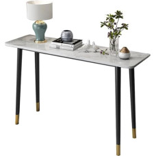 Schmaler Couchtisch aus Marmor mit Ablagefach, stilvolle Konsole und Sofatisch für Wohnzimmer und Flur, 120 cm, modernes Design, elegante Akzentmöbel