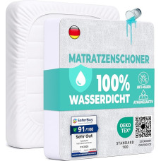 Čiužinio apsauga, 120 x 200 cm, 2 vnt., neperšlampamas čiužinio užvalkalas, prigludusi paklodė, apsauga nuo drėgmės, medvilninis / mikropluošto užvalkalas nuo šlapimo nelaikymo, kvėpuojantis užvalkalas, skirtas lovai, skalbiamas