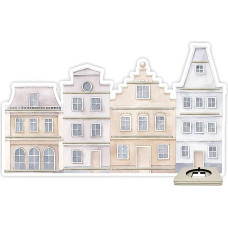 Farbklecks-Collection Muzikinių dėžučių lentyna Townhouse Grey Beige Sieninė lentyna iki 60 klausymosi figūrų Matmenys 80 x 48 x 6 cm su specialiu laikymo skyriumi Suderinama su 