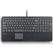 Perixx PERIBOARD-534 US Compact USB Keyboard with Touchpad, X-Type Scissors Keys, 39.7 x 19.8 x 3 cm, Built-in 2 USB Hubs and Numeric Keypad