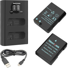 Newmowa EN-EL14 Replacement Battery (Pack of 2) and LCD Dual Charger for Nikon EN-EL14, EN-EL14a and Nikon P7000, P7100, P7700, P7800, D3100, D3200, D3300, D3500, D5100, D5200, D5500 300, D5500