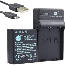 DSTE BLH-1 ličio jonų akumuliatoriaus ir mikro USB įkroviklio rinkinys, skirtas 