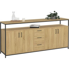 IDMarket - Spinta 180 cm Detroit XXL 4 durys ir stalčiai Pramoninis dizainas