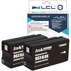 LCL 963XL 963 XL 3JA30AE 3JA26AE didelio našumo rašalo kasetė (2 juodos spalvos), skirta HP Officejet Pro 9010 9012 9013 9014 9015 9016 9018 9019 9020 9022 9023 9023 900 25