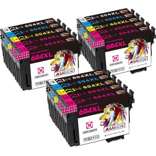 AUBEN Cartridges Compatible with Epson 604 604XL Cartridges Multipack for Epson Expression Home XP-2205 XP-3200 XP-3205 XP-4200 XP-4205 (6 Black, 3 Cyan, 3 Magenta, 3 Yellow)