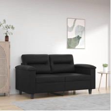 Juroupi 2-Sitzer-Sofa Couch 2 Sitzer Loveseat Sofos FüR Wohnzimmer Sofa Loveseats Schwarz 120 cm Kunstledererer - 359578