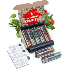TIMBER TASTE® 5 itališkų prieskonių dovanų rinkinys, vaistažolių rinkinys suaugusiems vyrams, makaronų ir picų dovanų rinkinys maisto gaminimui, gimtadieniams