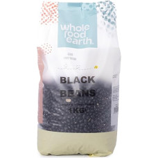 Wholefood Earth Black Beans 1 kg GMO-Free Natural High Fibre Content High Protein Content