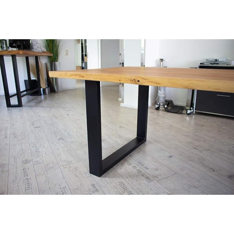 KTC Tec stalo rėmas Plieninis TU 100 x 40 10 x 4 Metalinis juodas matinis stalo rėmas Stalo rėmas Stalo kojos Stalo pagrindas Pramoninio dizaino valgomojo stalo stalas 1000 mm (pakuotė po 1)