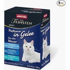 animonda Vom Feinsten Adult Sophistication Cat Food in Jelly, Water Mixpack (12 x 85 g), drėgnas maistas su taurinu ir vitaminu D3, be cukraus, sojos ir grūdų