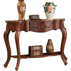 Konsolentische 120cm Massivholz-Eingangstisch für Zuhause, Halbrund mit Schubladen Eingangsmöbel, für Wohnzimmer, Diele, Schlafzimmer, Korridor etc