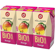 Höllinger Organic Mango Fruit Juice Drink, Organic, 200 ml, Pack of 24, Pasteurised, 21% Fruit Content