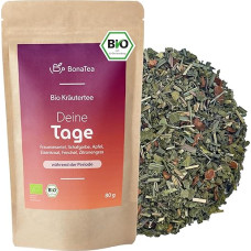 BIO Deine Tage vaistažolių arbata su moteriškuoju plauku, erškėtuogėmis, verbenomis ir kitomis gardžiomis moteriškomis žolelėmis pagal tradicinę formulę