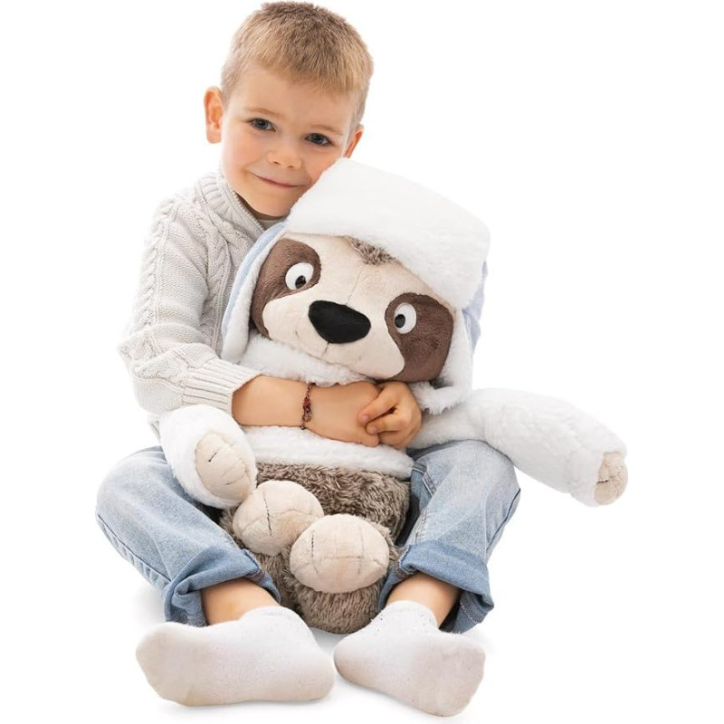 NICI minkštas pliušinis žaislas Izzy Icetumbler su kepure 50 cm - smėlio spalvos - minkštas pliušinis žaislas - mielas pliušinis žaislas, skirtas glaustis ir žaisti - puiki dovana vaikams ir suaugusiesiems | 62430