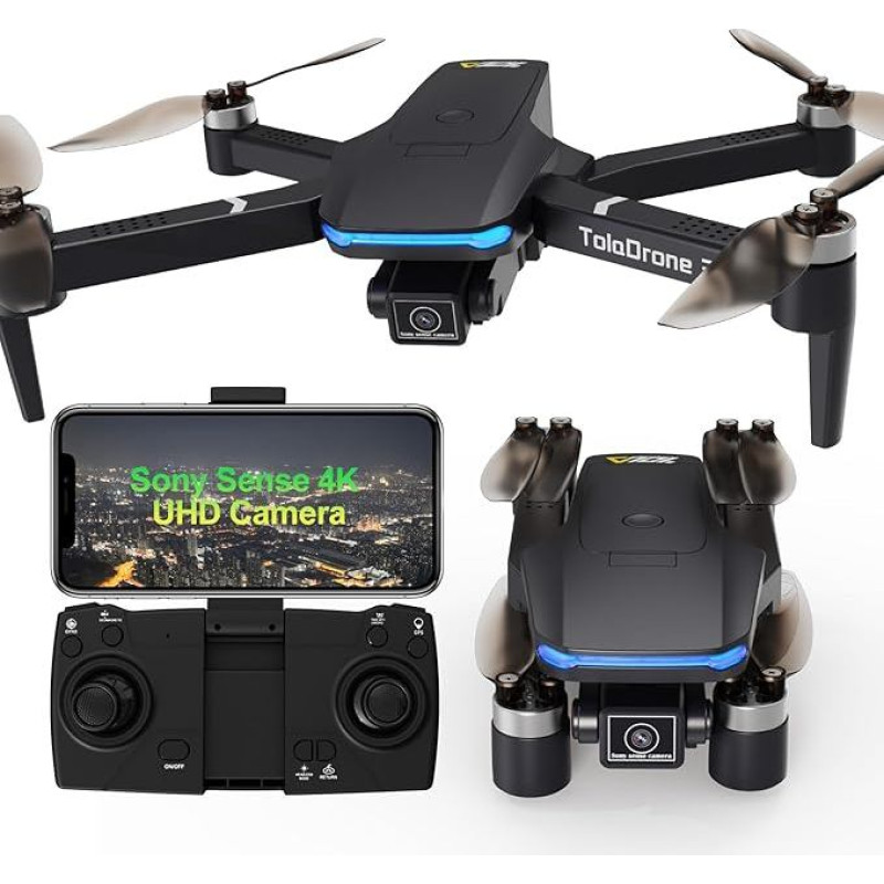 Dronas su kamera 4K UHD suaugusiesiems, GPS dronai su bešepetėliniu varikliu, 5G FPV perdavimas, sek mane Autom grąžinimas, dronas pradedantiesiems TD31GPS