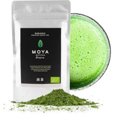 Moya Matcha Organic Tea Powder Green | 100 g Premium Ceremony Quality | Organic Grown and Harvested in Uji, Japan | Green Tea Powder Matcha | Ideal for Japanese Tea Ceremony with Water