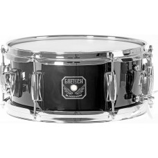 Gretsch SD Snare Drum, Full Range, Black Hawk Mighty Mini, Black, Chrome Hardware, 12 x 5.5 Inch, BH-5512-BK
