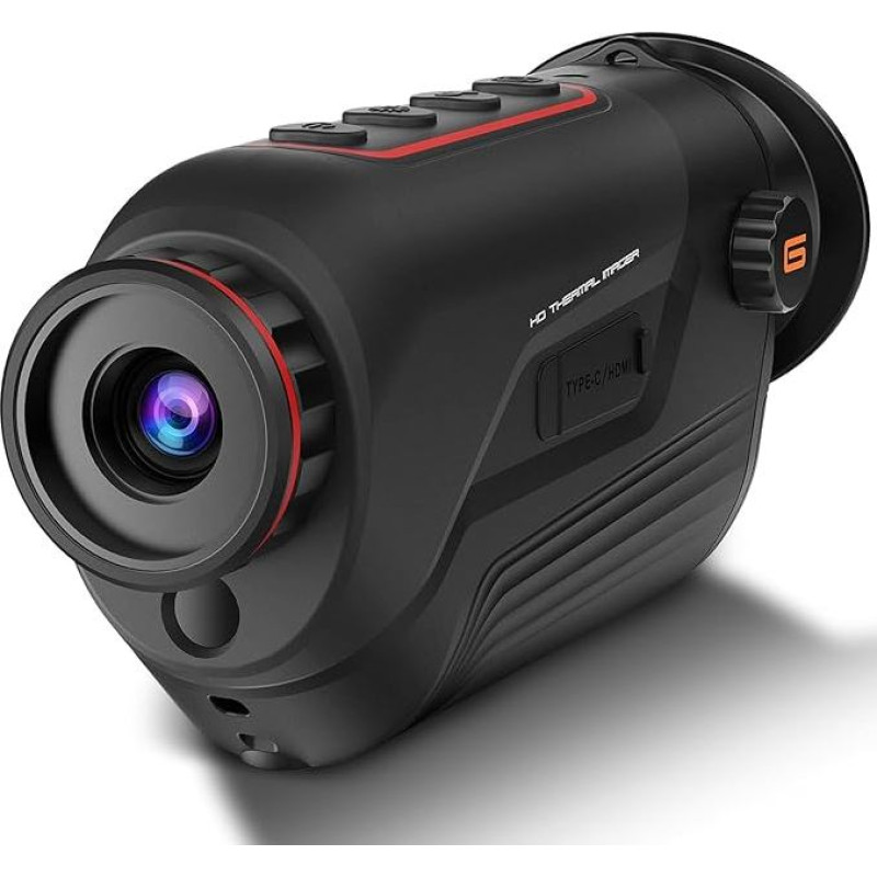 GOYOJO rankinis termovizorinis monokuliaras 256 x 192 (25 Hz) @ 12um šilumos jutiklis, įmontuotas belaidis perdavimas, 6 tyrėjai (10 mm)