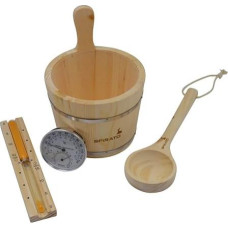 Pirties priedų rinkinys Pirties kibiras su įdėklu, įpylimo mentele ir kt.