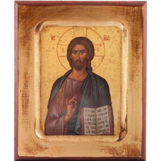 Religinė medinė Jėzaus Kristaus ikona, pagaminta Graikijoje