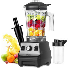 OMMO 1,8 l stovintis maišytuvas Aukšto našumo maišytuvas, kokteilių gaminimo aparatas, 300 ml taurė, 6 krypčių metalinis peilis, impulsų funkcija, maksimali 1800 W, taurė be BPA, ledo smulkintuvas, baltymų kokteilių maišytuvas