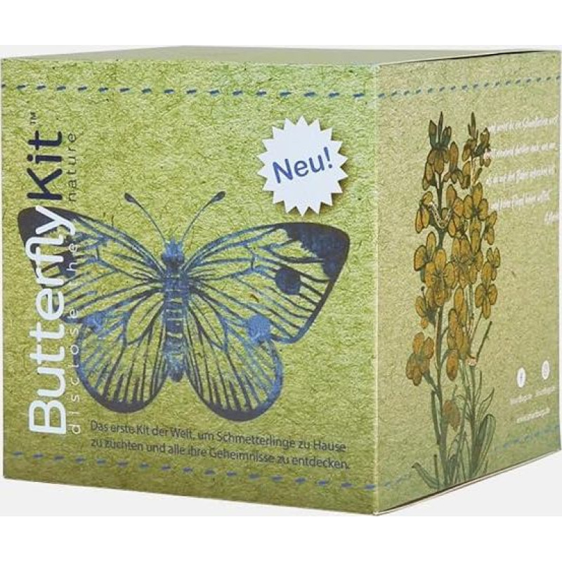 ButterflyKit - puikus kopūstinių baltųjų drugelių veisimo rinkinys, skirtas namų edukaciniam eksperimentui, moksliniams edukaciniams rinkiniams vaikams