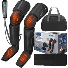 PORTENTUM limfos drenažo prietaisas - kojų masažuoklis su reguliuojamu karščiu - 5 suspaudimo lygiai - nuotolinio valdymo pultas - palengvina pavargusias kojas ir skatina kraujo cirkuliaciją - pridedamas krepšys