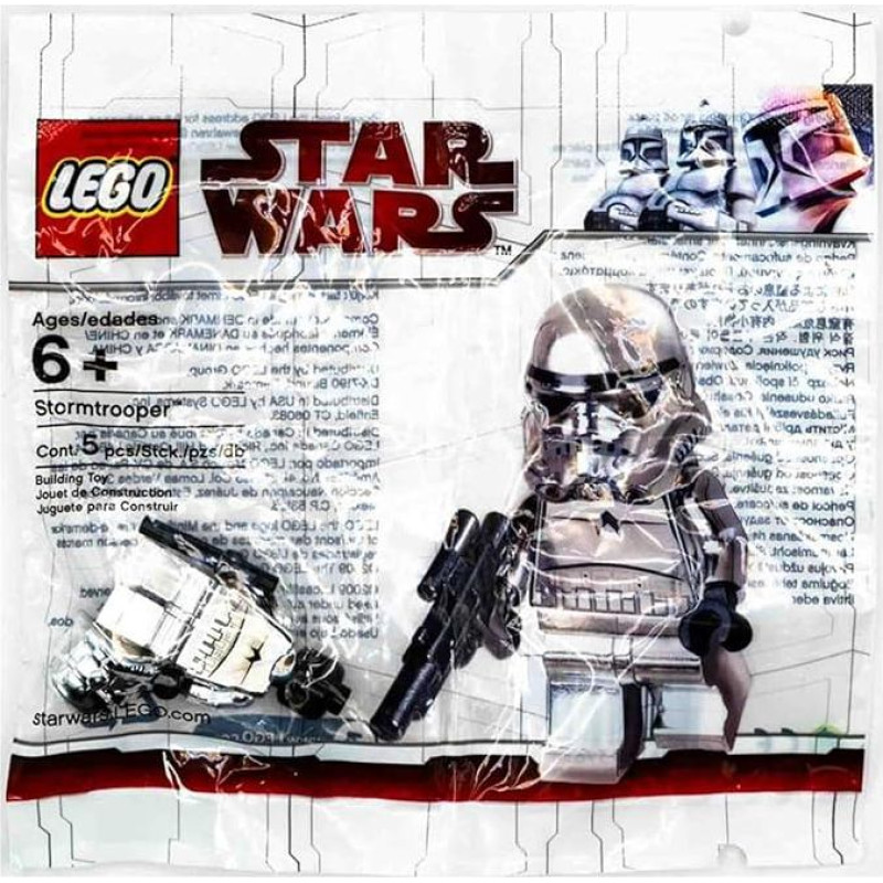 LEGO Star Wars Chase Mini figūrėlė Limited Edition Chrome Stormtrooper su Blaster Rifle