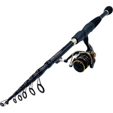 Teleskop-Angelrute und Spinnrolle-Kombi-Set for Süßwasser, 1,6–2,4 m, Köderrute, Angelrolle der Serie 1000–4000