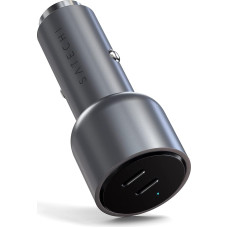 SATECHI 40W Dual USB-C PD Car Charger - 20W + 20W Power Delivery - For M2/M1 iPad Pro/Air, iPhone 16/16 Pro, 15 Pro Max/15 Pro/15/15 Plus, iPhone 14 Pro Max/14 Pro/14/14 Plus, iPhone 14 Pro Max